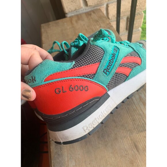 Reebok GL 6000 Sneakers Blue Coral Shoes Athletic Workout Men's Size 9 - Picture 5 of 7